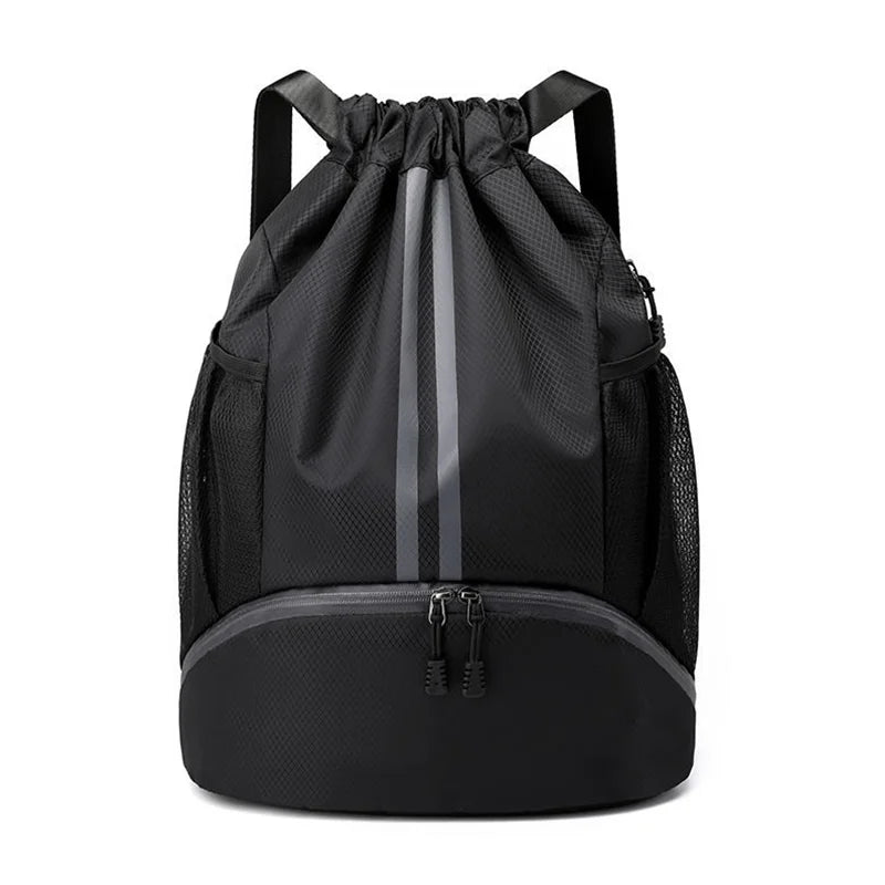 Sports Backpack Drawstring Basketball Backpack for Women&Men String Swim Gym Bag with Shoes Compartment and Wet Proof Pocket