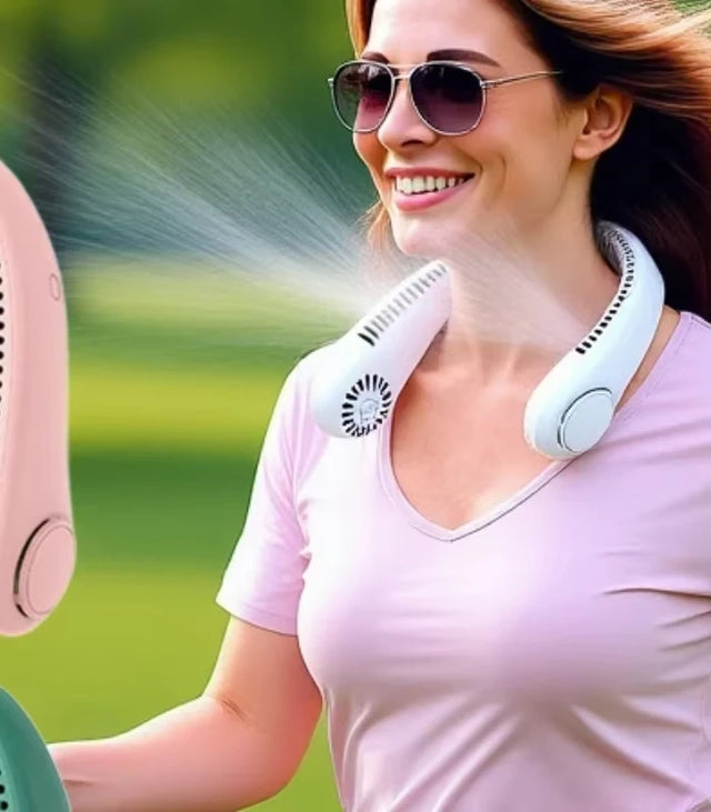 Portable Air Conditioner Neck Fan Personal Air Cooler Hanging 500-1200mAh Wearable Fans Mini USB Rechargeable Summer Travel