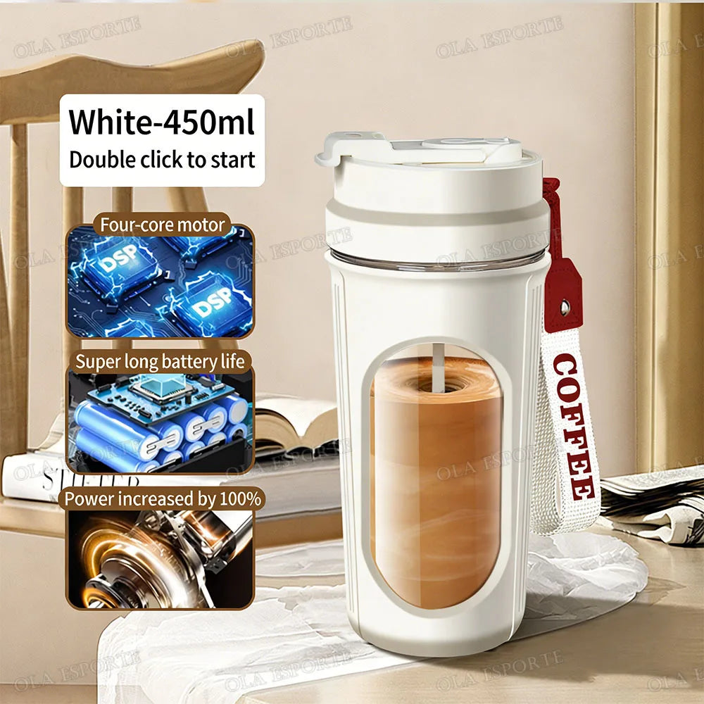 450-700ml Electric Automatic Mixing Cup Portable Whey Protein Shaker Bottle Battery Powered Fully Automatic Stirring Cup Home