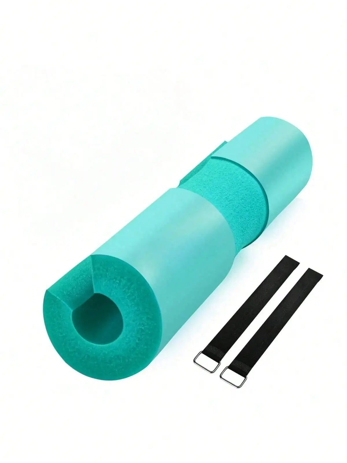Foam Barbell Squat Pad for Hip‑Thrust Lunges, Relieve Neck‑Shoulder Stress, 1 Pad with 2 Straps, Multiple Colors Available