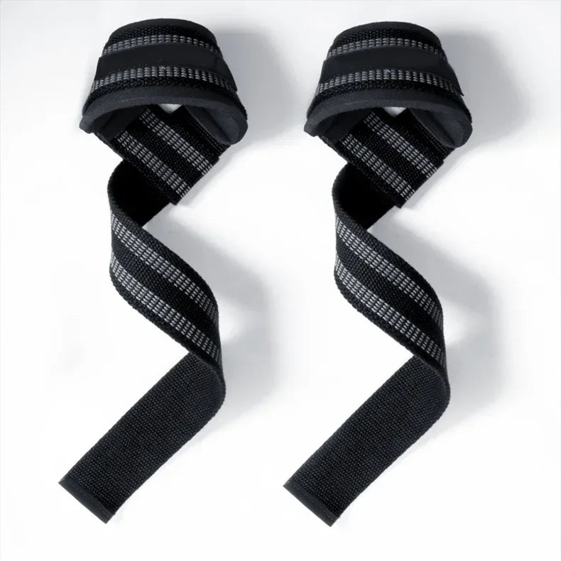 1 Pair Gym Sports Fitness Wrist Band Anti-slip Pull Up Weight Lifting Training Silicone Wrist Band Hard Pull Grip Power Strap