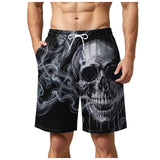 Men's 3D Halloween Butt Print Handsome Funny And Hilarious Casual Shorts Mens Swimming Short