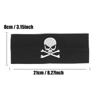 Unisex Punk Girl Skull Out Eyelets Wide Elastic Headband Halloween Rock Steampunk for Sport Women Men Headbands Hair Accessories