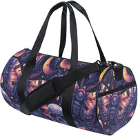 Sports Duffel Bags Gothic Skull Butterfly Athletic Gym Bag Overnight Workout Travel Tote Luggage for Men Women Yoga