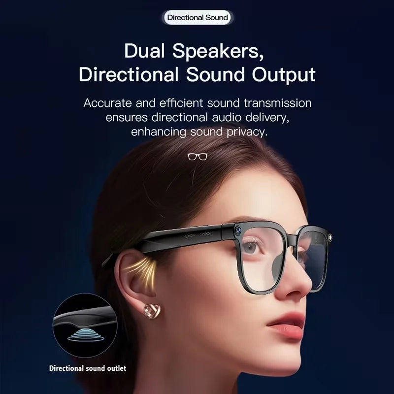 PEJE AI Smart Glasses with Camera, 1080P HD Video Recording Glasses, AI Assistant (ChatGPT/Doubao), Real-Time Translation