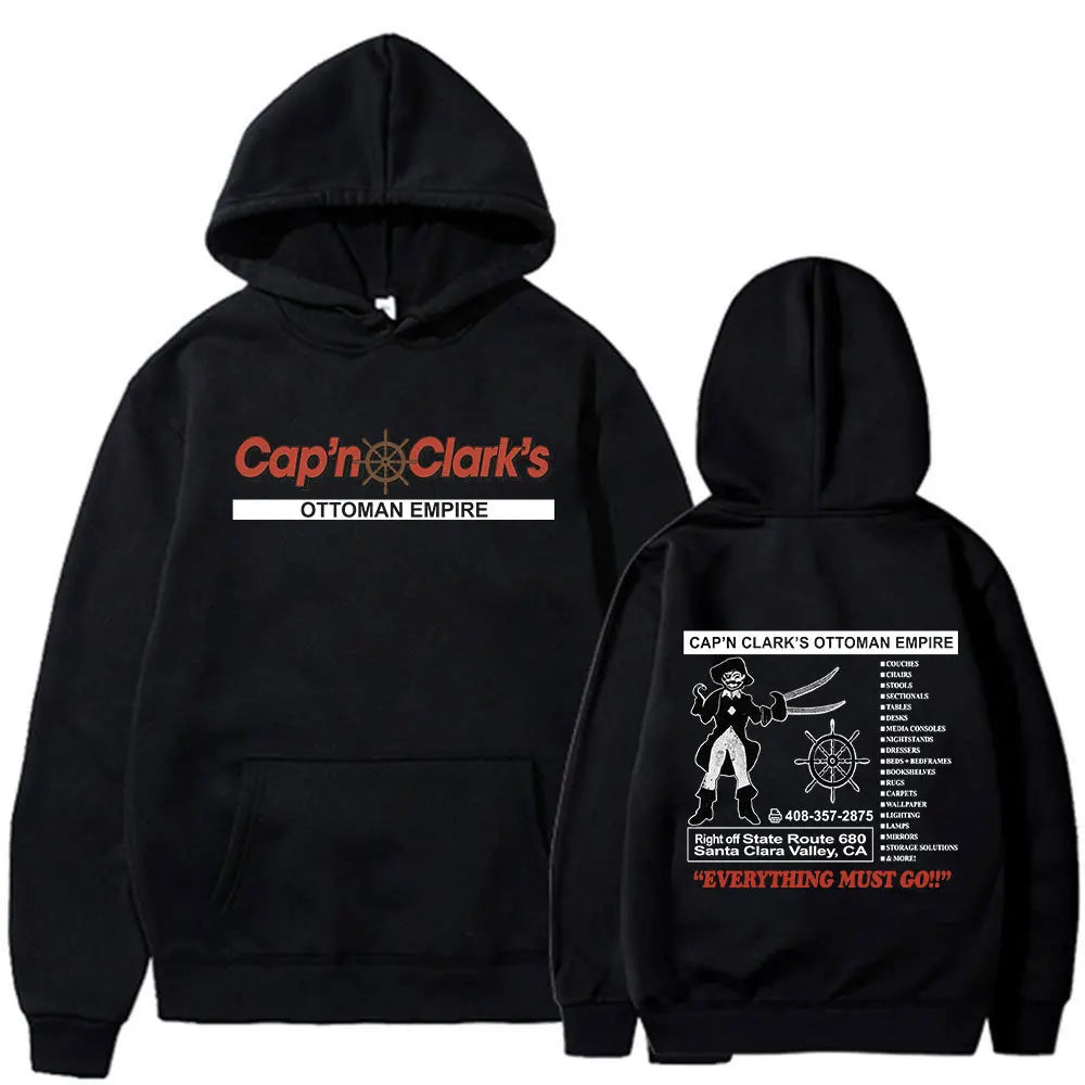 Backrooms Cap'n Clark's Ottoman Empire Pirate Hoodies Men's Women Clothing Casual Long Sleeves Hooded Sweatshirts Streetwear