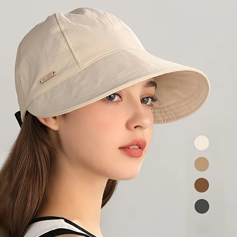 2026 New Women Thin Sun Hat, UV Protection Large Head Size Baseball Cap Breathable Outdoor Visor Cap