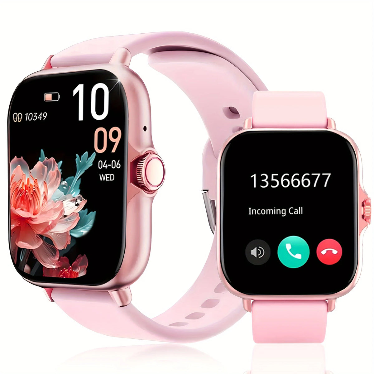 Multifunctional Full Touch Screen Sports Smart Watch,Answer Make Call, Fitness Tracker, Voice Assistant, Alarm Clock, Music Control, Information Alerts, Pedometer, Suitable for Android & IPhone, Unisex, Ideal As A Gift