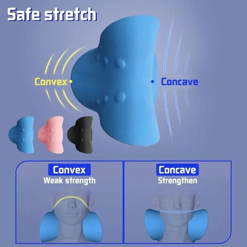 Neck Shoulder Stretcher Cervical Spine Stretch Gravity Muscle Relaxation Traction Massage Pillow Relieve Pain Spine Correction
