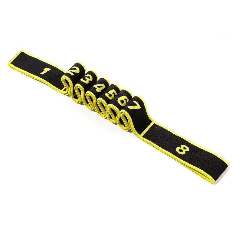 Yoga Pull Strap Belt Girl Elastic Latin Dance Stretching Band Loop Yoga Pilates GYM Fitness Exercise Resistance Band With Number