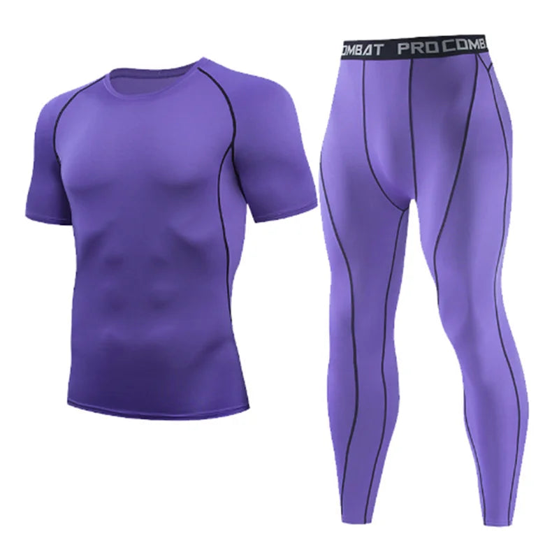 Running Yoga Cycling Compression Suit Basketball Track And Field Training Suit Sports Training Slim-fit Sweat Absorption Suit