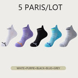 5 Pairs/Lot Men Sport Socks Athletic Cycling Socks Breathable Outdoor Socks Basketball Fitness Running Socks For Men And Women
