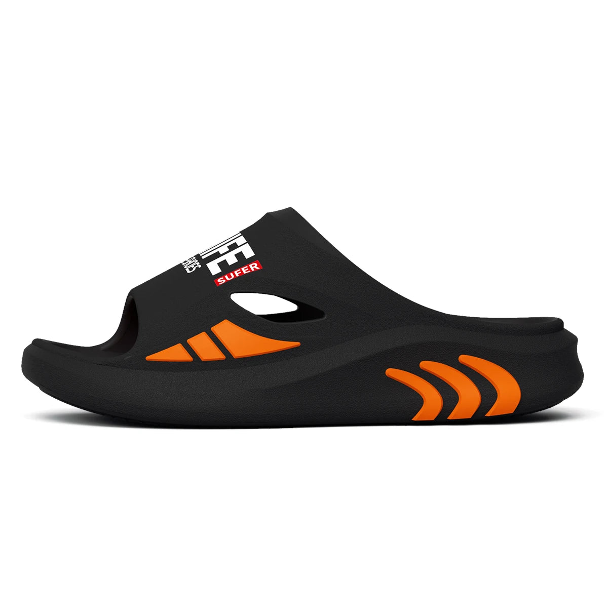 EVA Men Outdoor Slippers Printed Height Increasing Thick Bottom Slippers Sports Non-slip Casual Slippers
