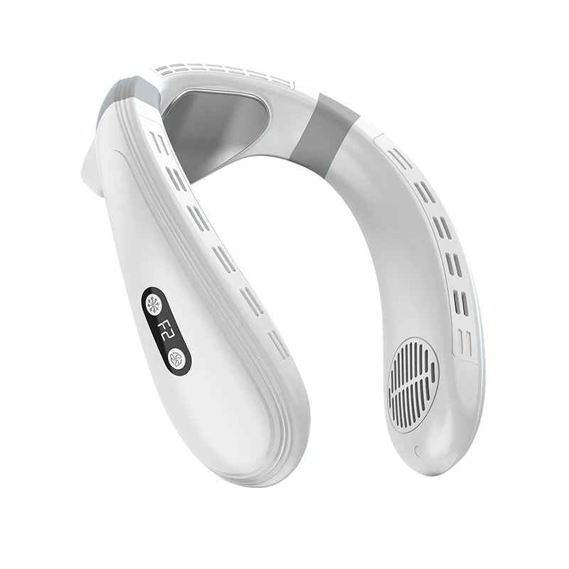 720 Degree Cooling Neck Hanging Fan Rechargeable Semiconductor Cooling Bladeless Mute Fan Portable Wearable Summer Air Cooler