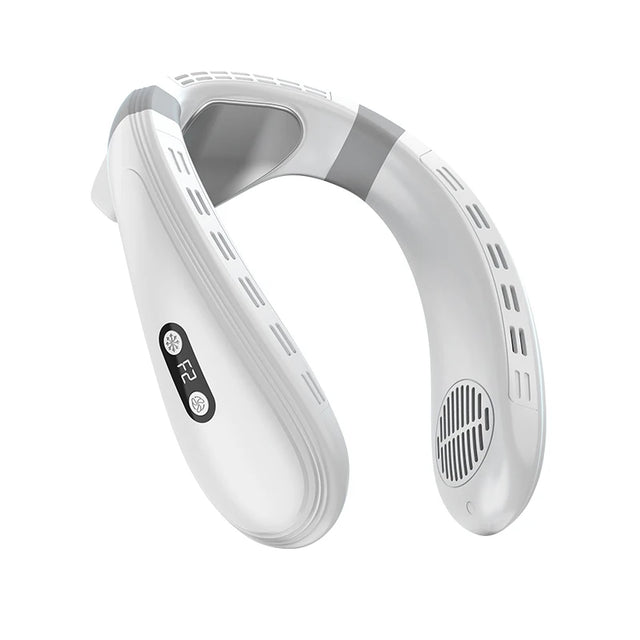 720 Degree Cooling Neck Hanging Fan Rechargeable Semiconductor Cooling Bladeless Mute Fan Portable Wearable Summer Air Cooler