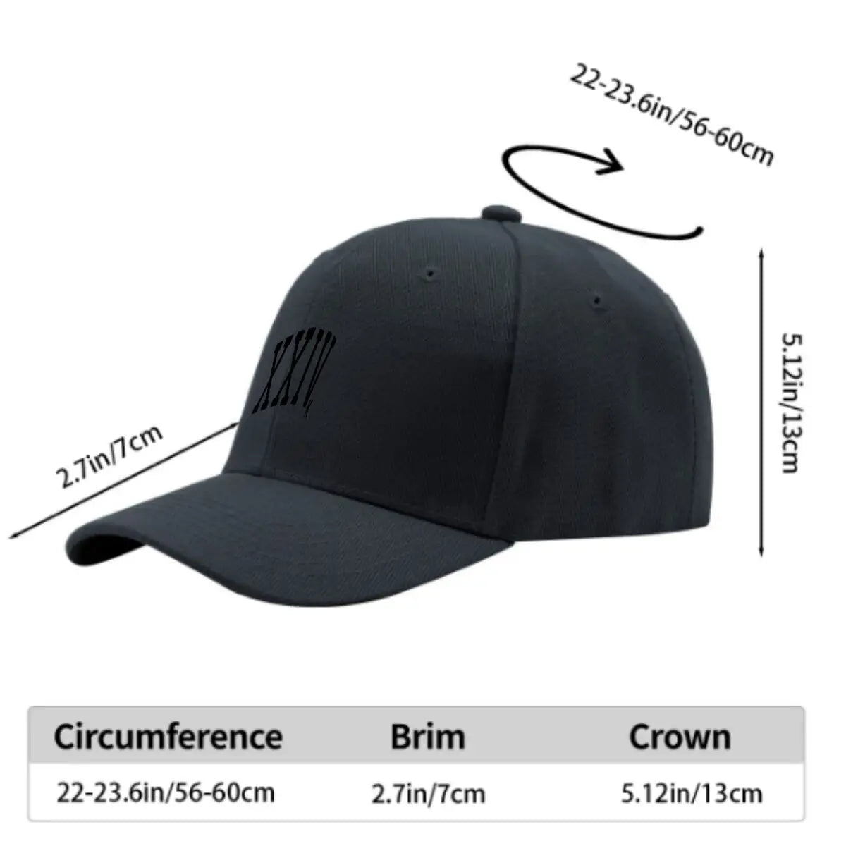 LED Lighted Roman Numeral XXIV Wall Decor Baseball Cap Fashion Men Sunhat Women's Outdoor Sports Snapback Cap