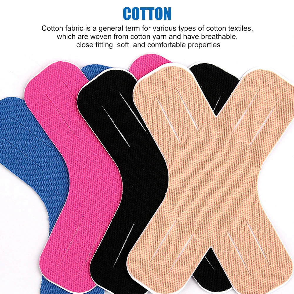 10PCS Kinesiology Tape, Elastic Sports Tapes for Knee Shoulder and Elbow, Waterproof Athletic Physio Muscles Strips