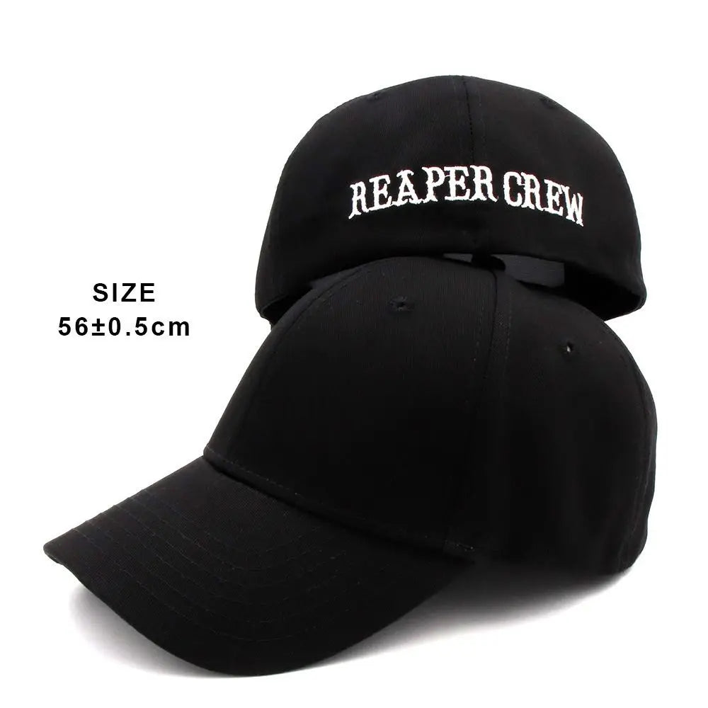 Fashion REAPER CREW Baseball Cap Cotton Comfortable Hip Hop Hat Letters Embroidered Sun Hat Outdoor Sports