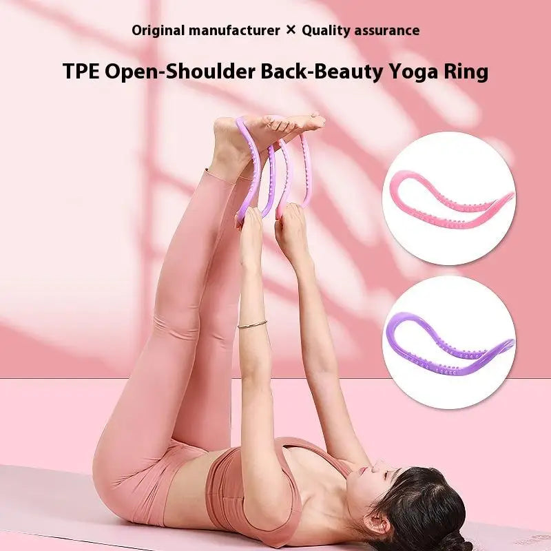 Yoga Circle Pilates Stretch Ring Home Women Fitness Equipment Fascia Massage Body Workout Exercise Resistance Support Tool