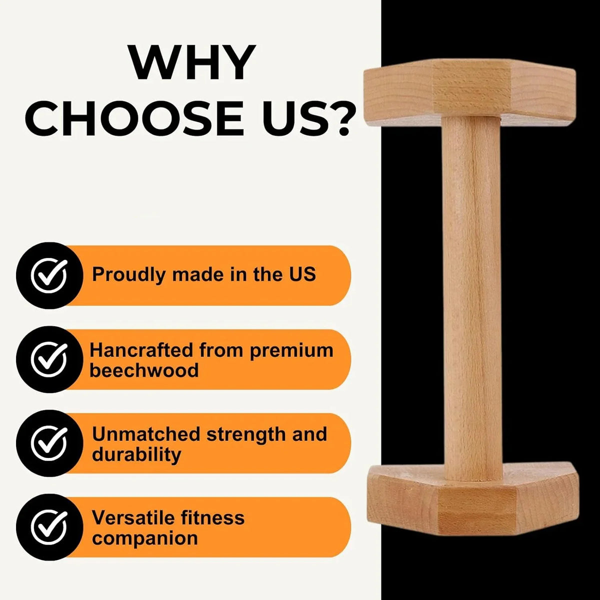 Strength Training Push-Up Stand 2pcs Anti-Slip Fitness Push Up Bar Workout Wooden Single and Double Bar for Abdominal Equipment