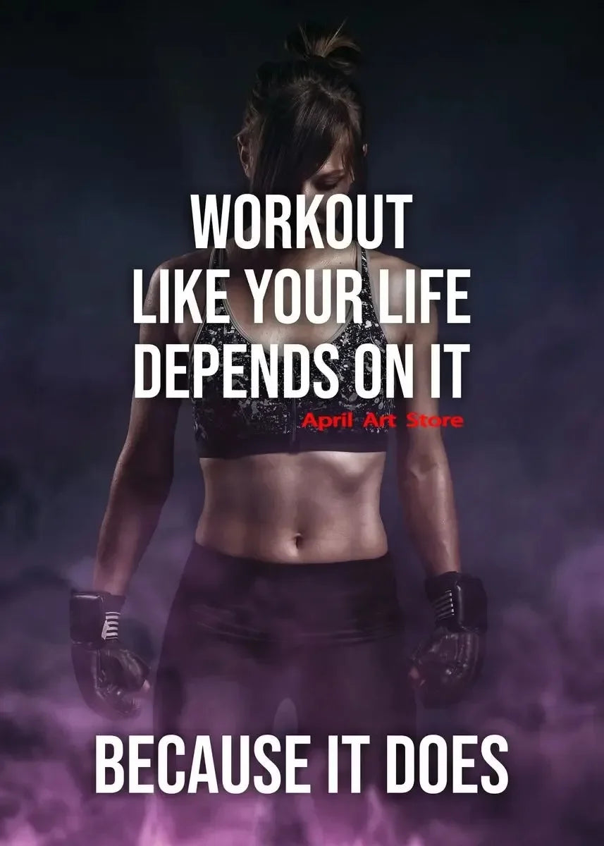 Workout Inspirational Quotes Prints Motivational Fitness Poster Bodybuilding Canvas Painting Wall Art Picture for Gym Home Decor