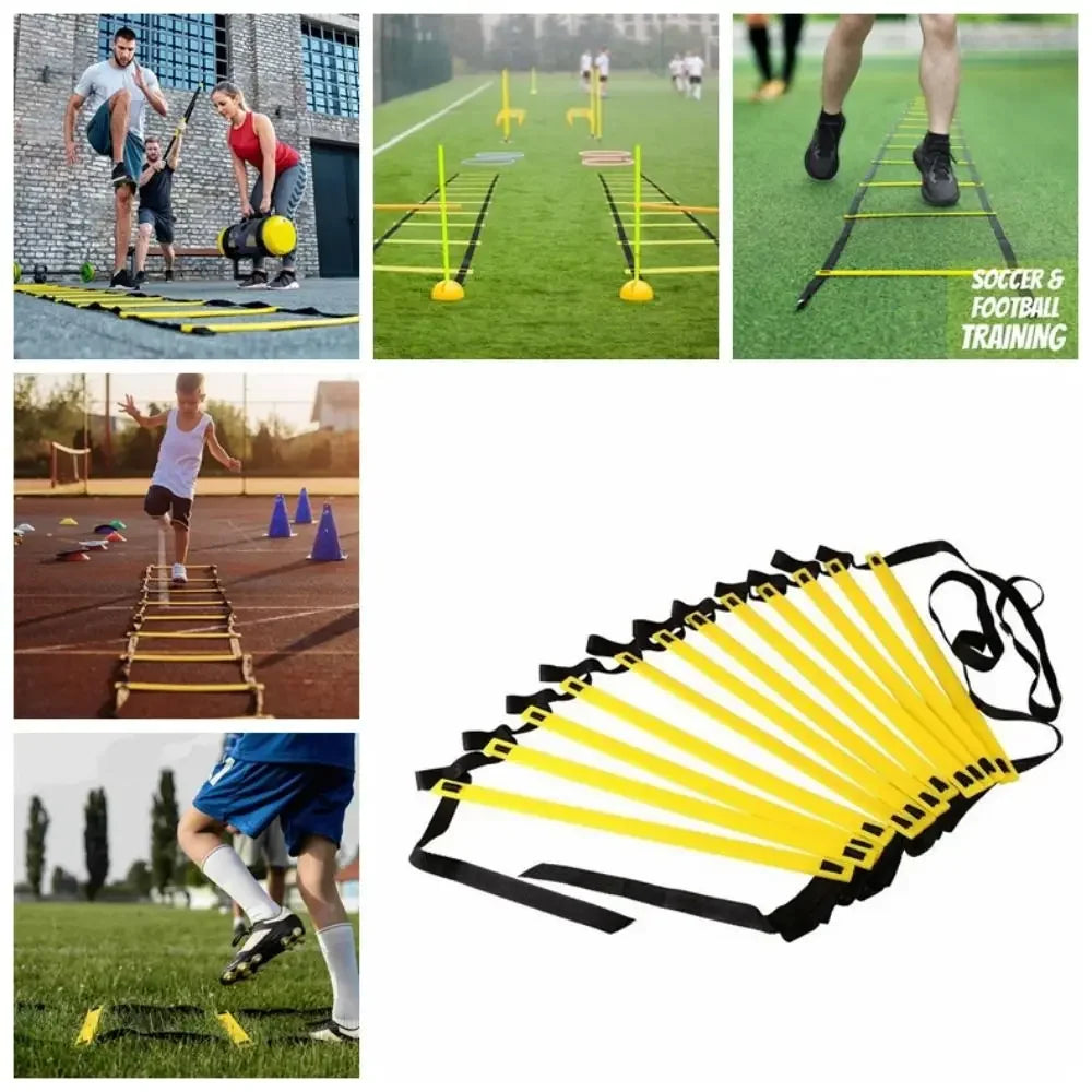 Sports Agility Ladder Football Adjustable Nylon Strap Jumping Ladder Speed Fitness Body Coordination Warm-Up Training Tool