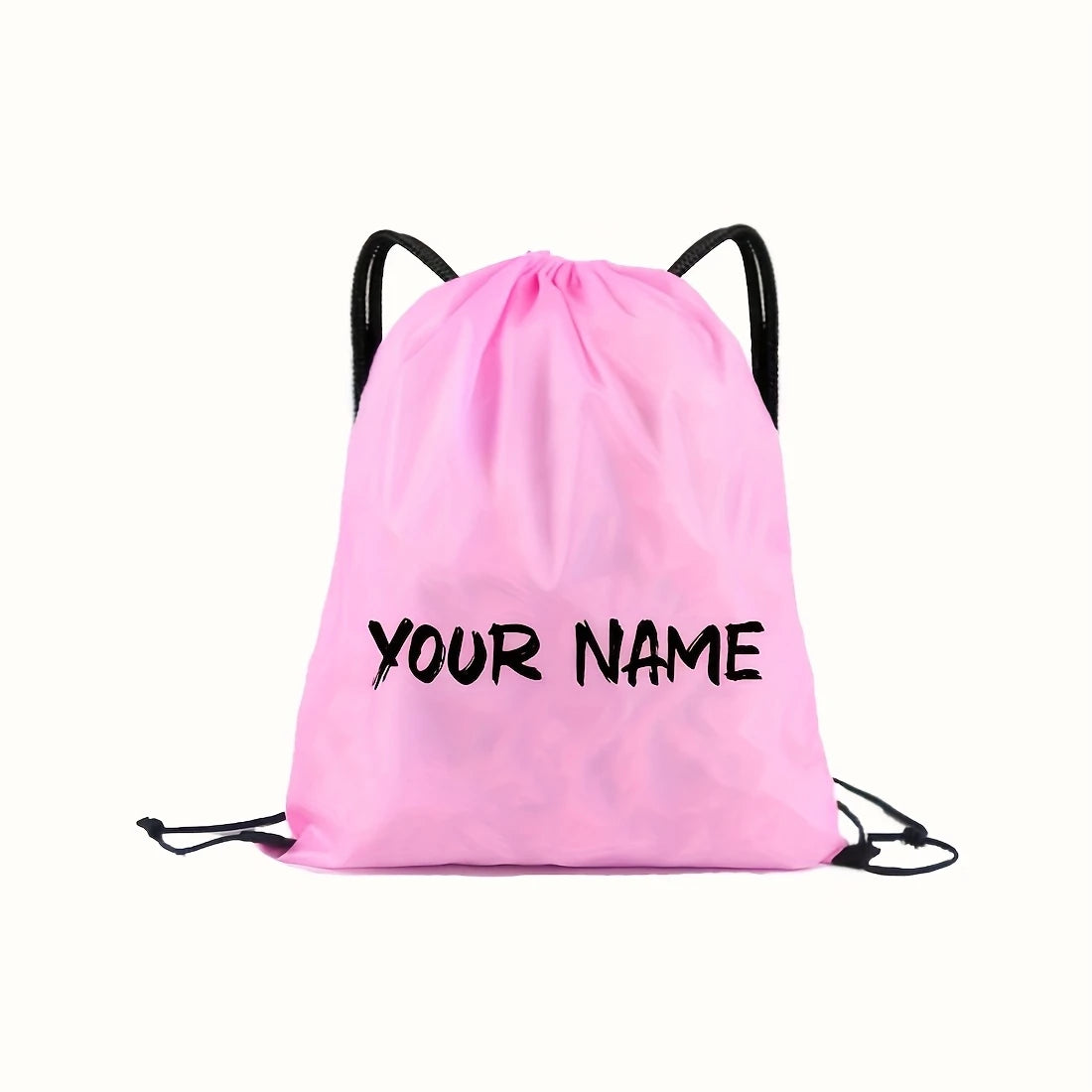 Customizable Drawstring Backpack - Creative Custom Name/Text, Durable Drawstring Storage Bag, Available in Various Colors