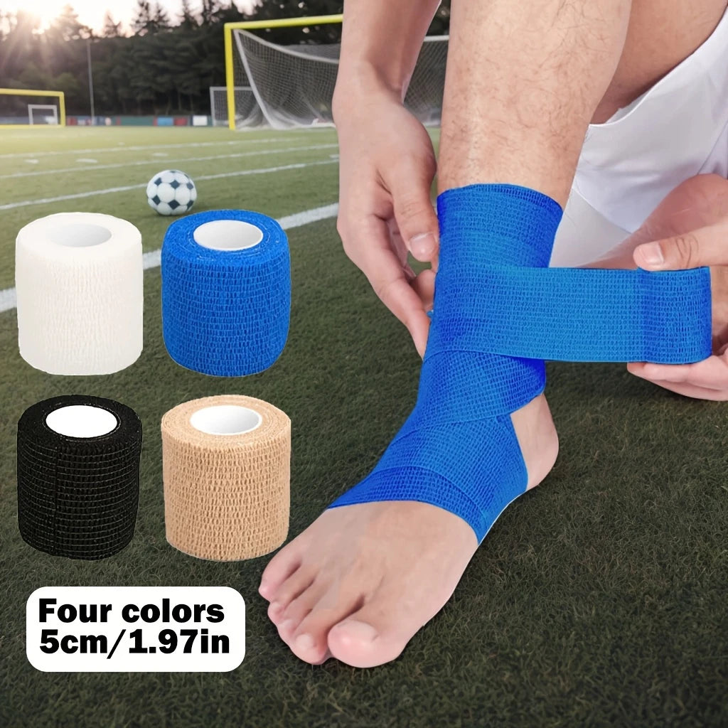 5cm Self Adhesive Elastic Bandage Sports Ankle Support Tape Waterproof Cohesive Wrap for Football Wrist Knee Injury Protection