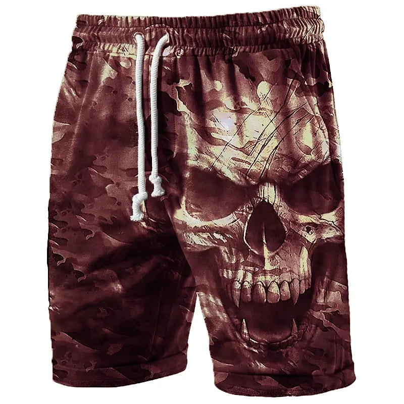 Men's Swim Trunks 3 Camouflage Skull Print Beach Shorts Quick Dry Outdoor Leisure Sports Shorts Swimwear Fashion Men's Shorts