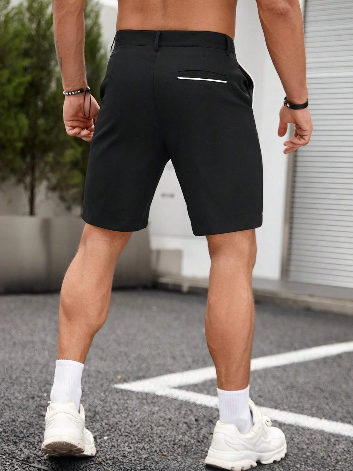 Men's British Style Suit Workwear Shorts Summer Hot Selling Casual Straight Leg Solid Color Golf  shorts