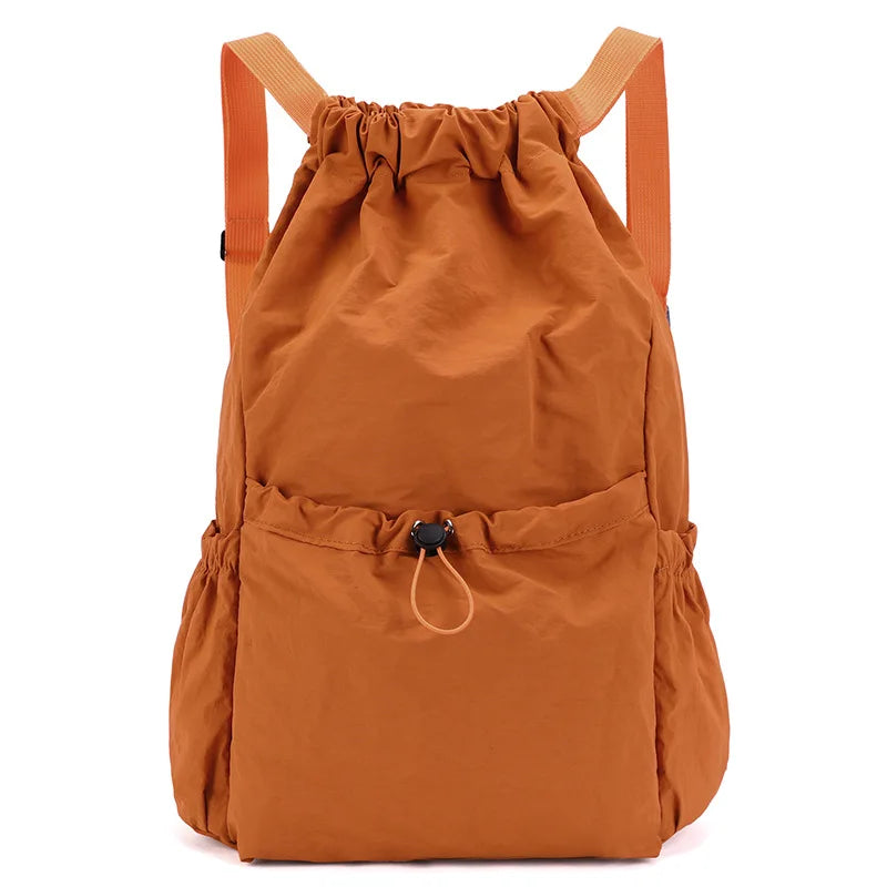 Backpack Unisex Schoolbag Outdoor Trend Lightweight Large Capacity Waterproof Drawstring Sports Bag Polyester Home Storage Bags