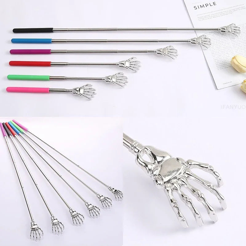 1/2pcs Massager Back Stainless Steel Scratcher Ghost Hand Telescopic Scratching Portable Extendable Products Itch Massage Tools