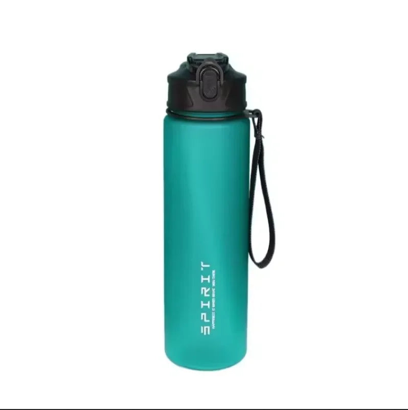 750ML Leak-Proof Sports Water Bottle with Straw and Carrying Loop BPA-Free Portable Mug with Seal Lid for Fitness Camping