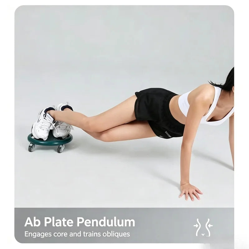 Stainless Steel Abdominal Gliding Disc Core Training Fitness Slider Plate Abdominal Exerciser for Home Gym Full Body Workout Tra