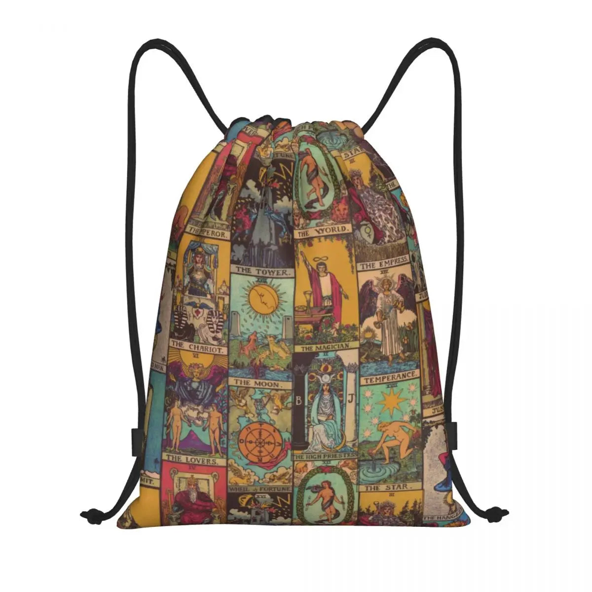 Custom Raven Rage Drawstring Backpack Sports Gym Bag for Women Men Halloween Witch Gothic Scary Crow Training Sackpack