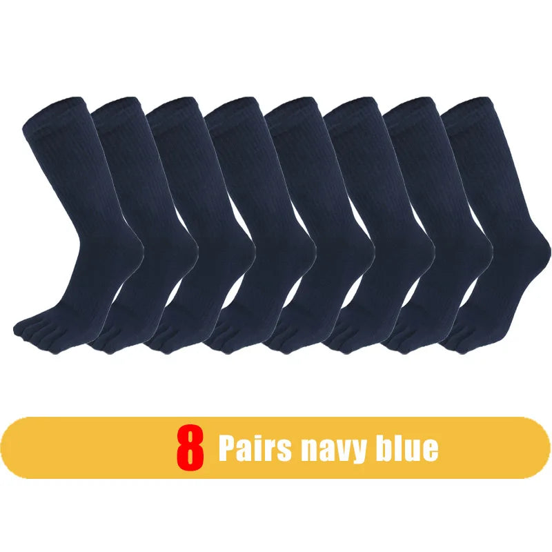 4 Pairs Man Toe Socks Long Sport Plus Large Cotton Compression Mesh Sweat-Absorbing Outdoor Bike Run Hiking Five Finger Sock Boy