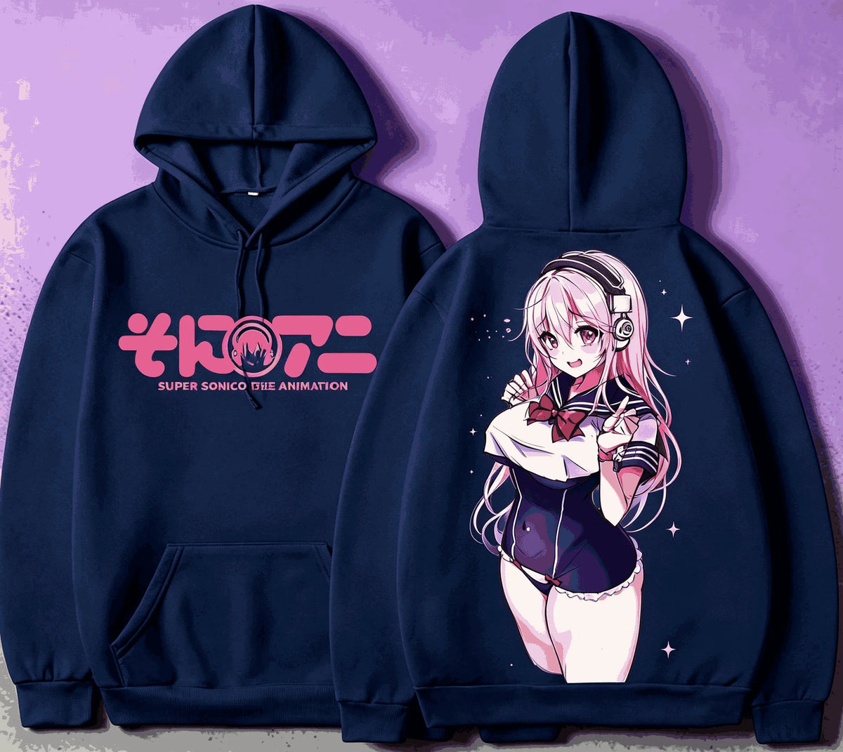 Super Sonico Neutral Men's and Women's Fashion Hip Hop Oversized Unisex hoodies sweatshirt Sports Graphic Comfortable Couples