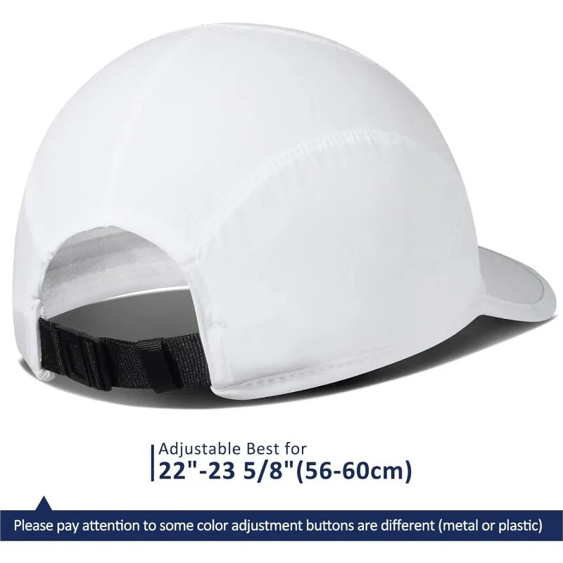 GADIEMKENSD Quick Dry Stretch Running Hat Adjustable Breathable Baseball Cap with Soft Brim Casual Sun Protection Hat