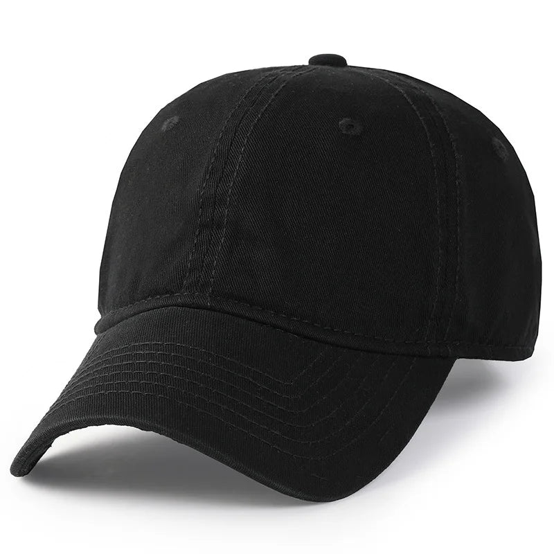 Men Women Oversize XXL 100% Cotton Baseball Cap, Large Hat for Big Heads 56-63cm (23.5'-25.5'), Adjustable Plain Dad Cap