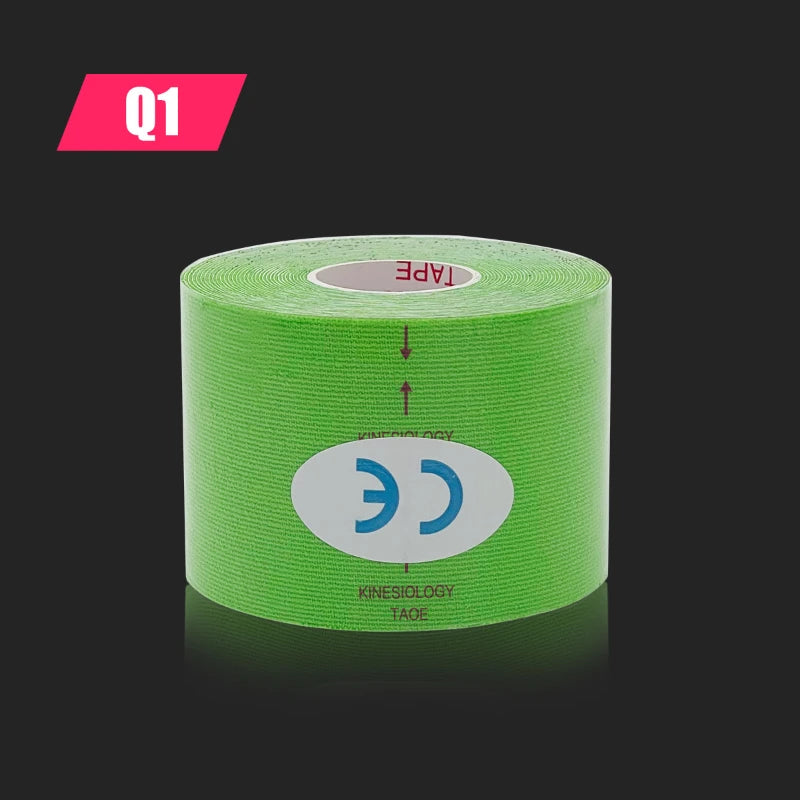 5pcs 5cm tape kinesio tape grip tape Athletic Recovery Elastic Kneepad Muscle Pain Relief Knee Pads Support Bandage Fitness