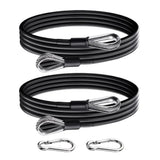 Fitness Cable Extensions 2 Piece Heavy Duty Exercise Bands for Home Gym Strength Training Pull Down Tricep Curl Resistance