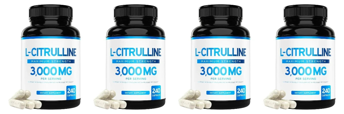 L-Citrulline 3000mg Supplement for Men & Women Vegan Amino Acid Sports Support for Workout Pump Muscle Recovery 60 Servings