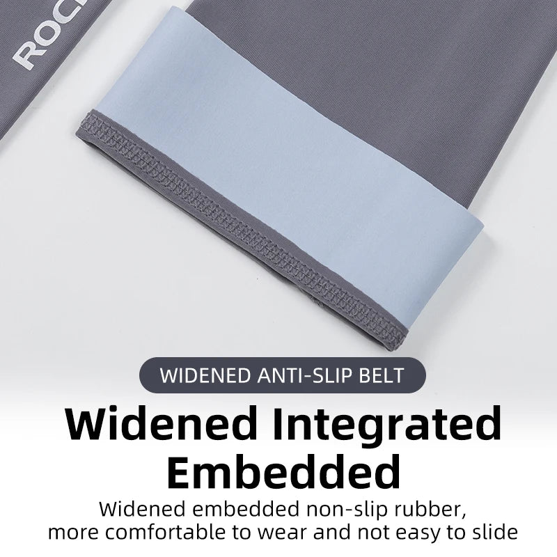 ROCKBROS Ice Fabric Running Camping Sleeves Breathable Sleeve Quick Dry Arm Protect UV400 Arm Cover Summer Sports Safety Gear