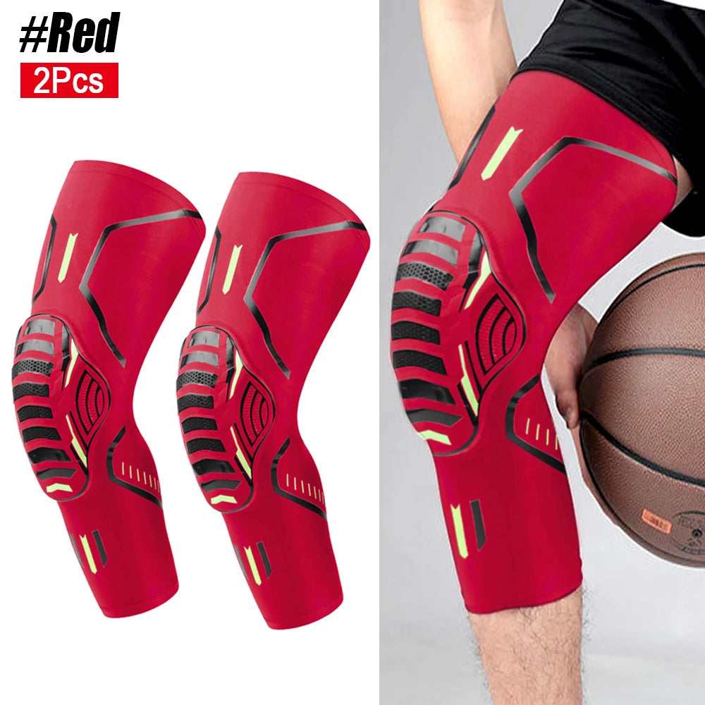 2Pcs/Pair Sport Crashproof Knee Support Pad Elbow Brace Arm Leg Compression Sleeve Outdoor Basketball Football Bicycle Protector