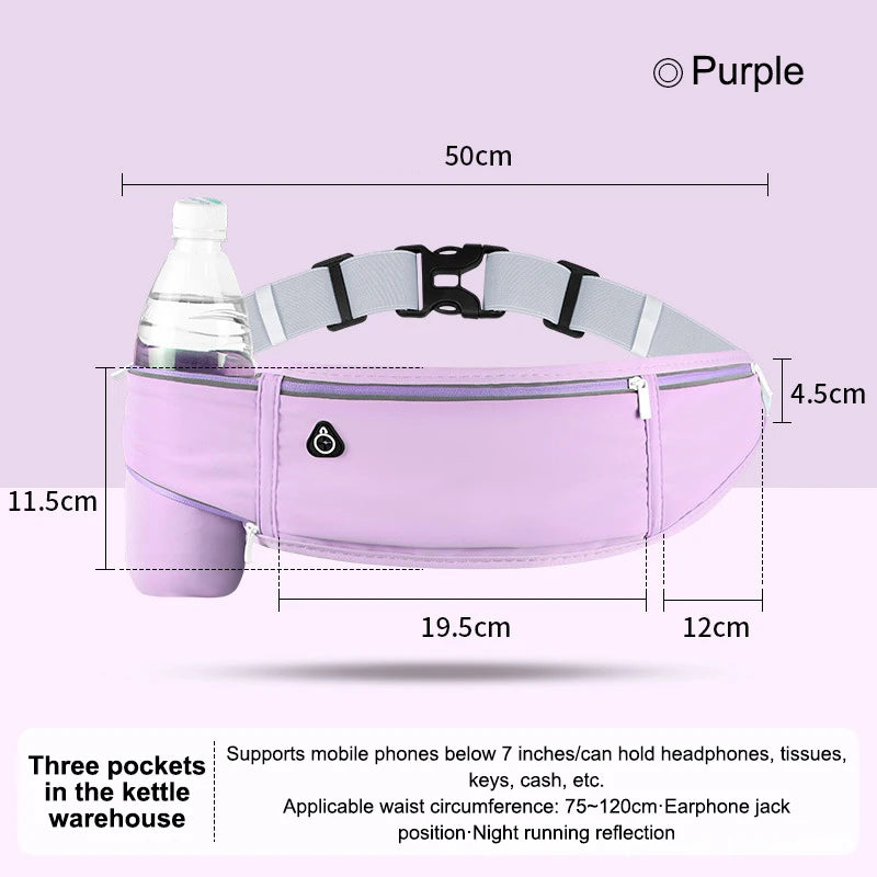 [F] Sports Waist Pack Women Men Running Belt Waist Bag Waterproof Waist Bag Wallet Men Pouch Belt Portable Phone Holder Gym