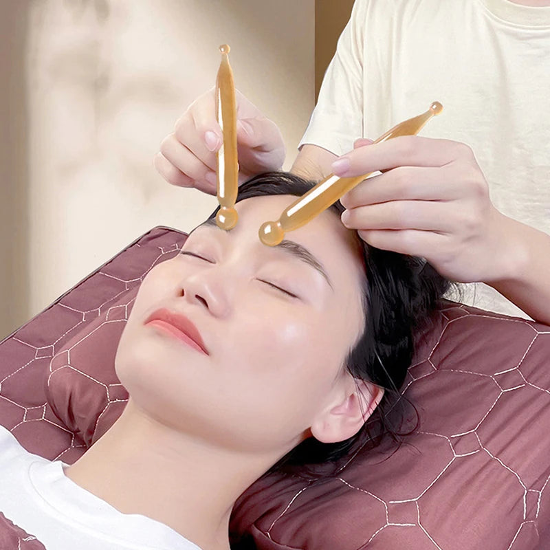 Massage Stick Natural Jade Stick Stone Gua Sha Facial Massage Acupunctur Point Pen Chinese Medicine Guasha Beauty Messager Tool