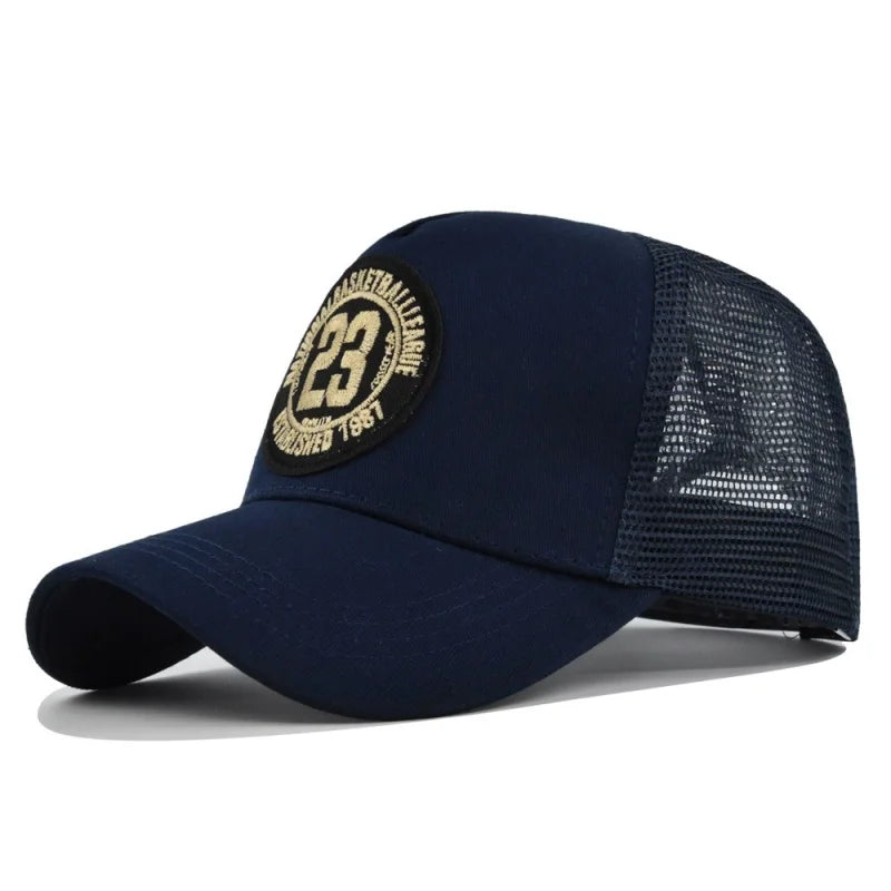 Summer Mesh Personality Sticker Embroidery Baseball Cap for Men Women Trucker Mesh Hat Outdoor Sports Running hat
