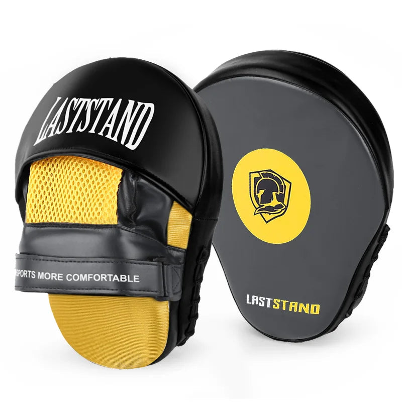 Sports Punching Mitts for Men, Women, & Kids, Leather Focus Mitts for Martial Arts & Boxing Training, Curved Punch Mitts for Kar
