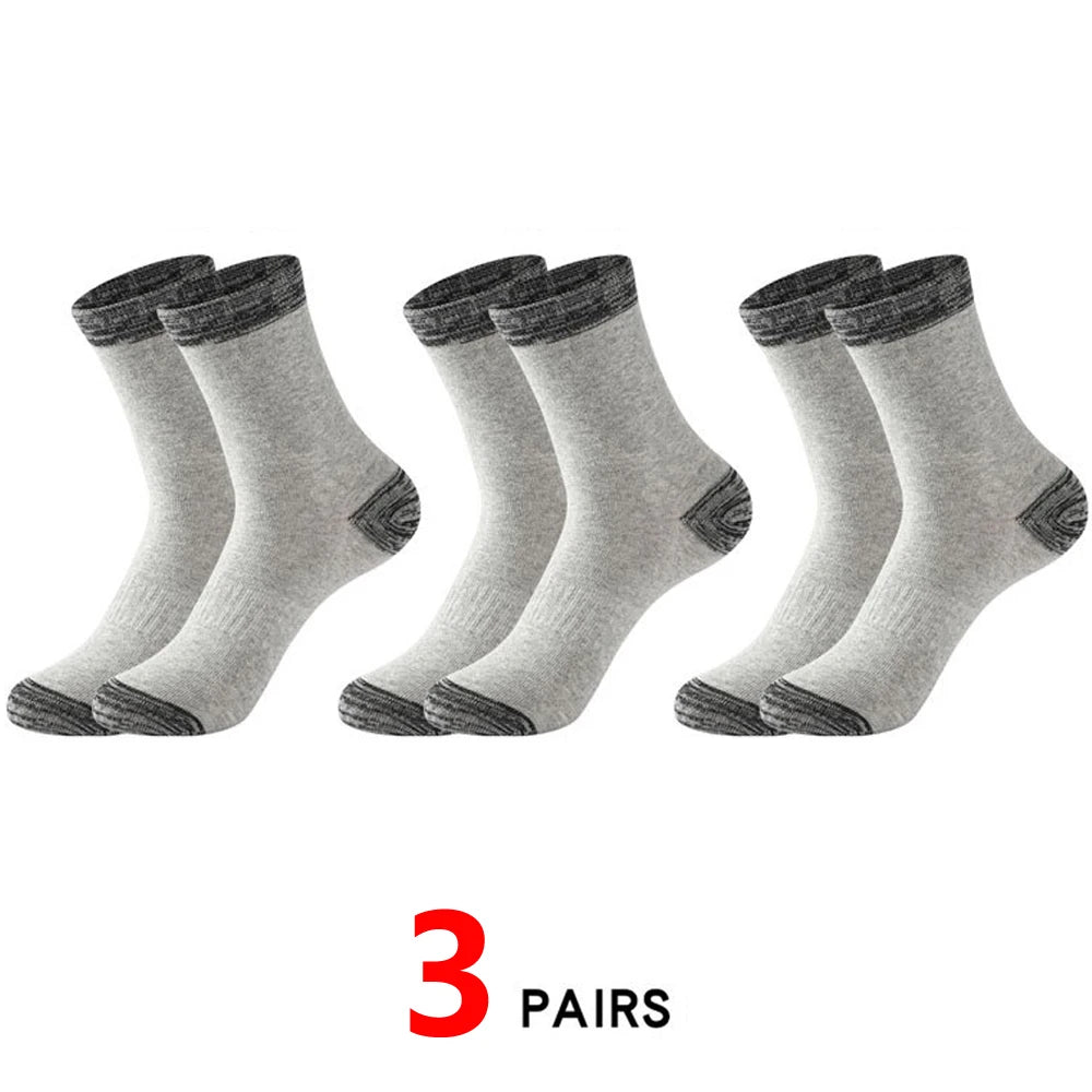 6Pairs Super Thick Merino Wool Socks Male Men Winter Thermal Cashmere Socks Fleece Terry Loop Middle Tube Socks High Quality