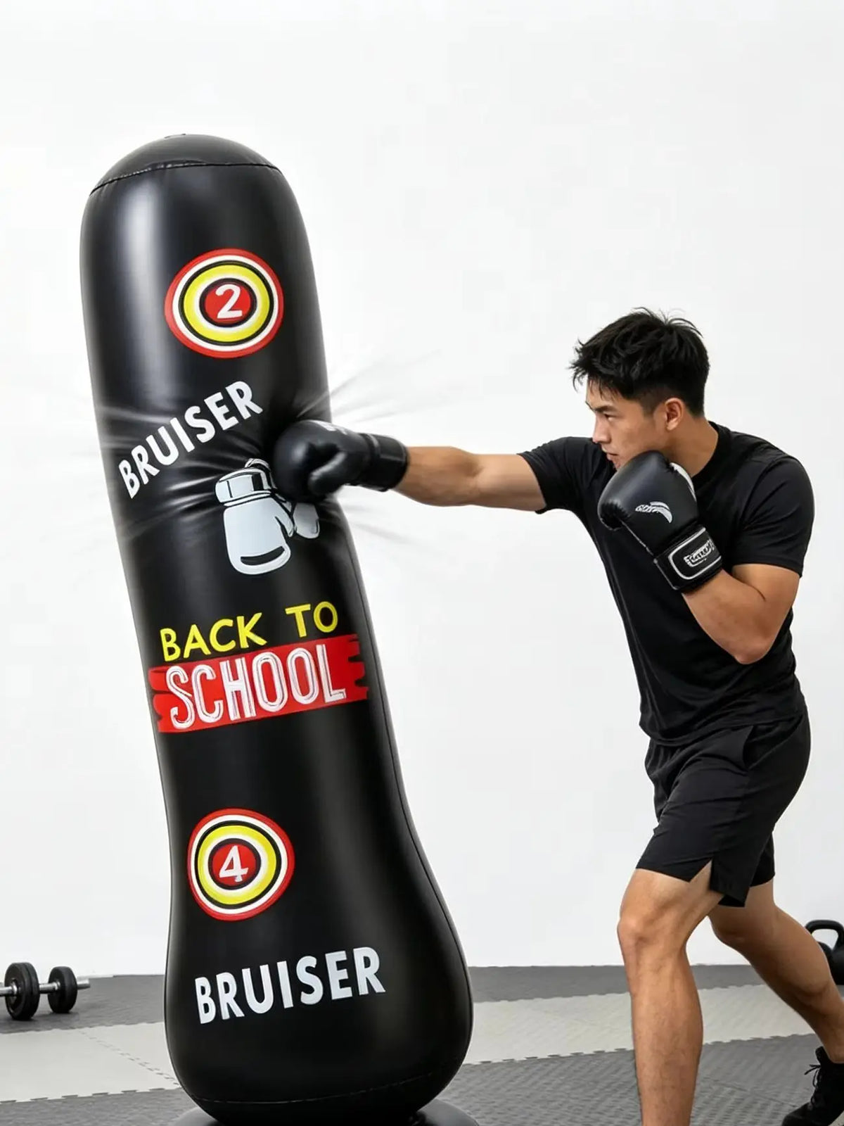 Inflatable Boxing Sandbag PVC Thickened Punching Bag Bounce-Back Leak-proof Fitness Sand Bag for Adults Outdoor Indoor Training